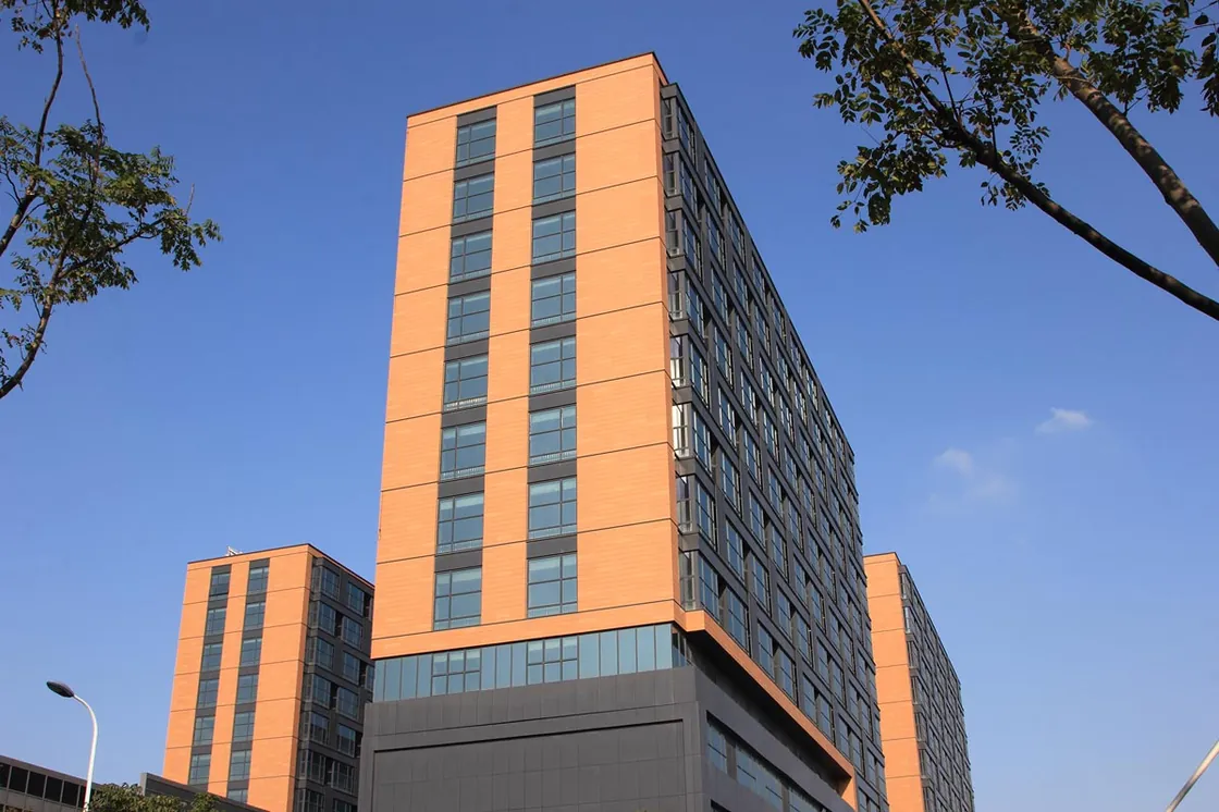 Architectural facade design in bright colored terracotta planes.jpg.jpg